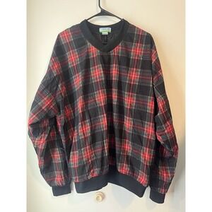 Vintage Winner Mate Golf Collection Pullover Windbreaker Plaid‎ Men Large L
